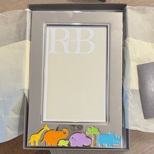 Reed & Barton Photo Frame with Colorful Animal Accents